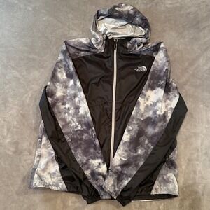 The North Face Men's Black White Hooded Windbreaker and Jacket Size XL
